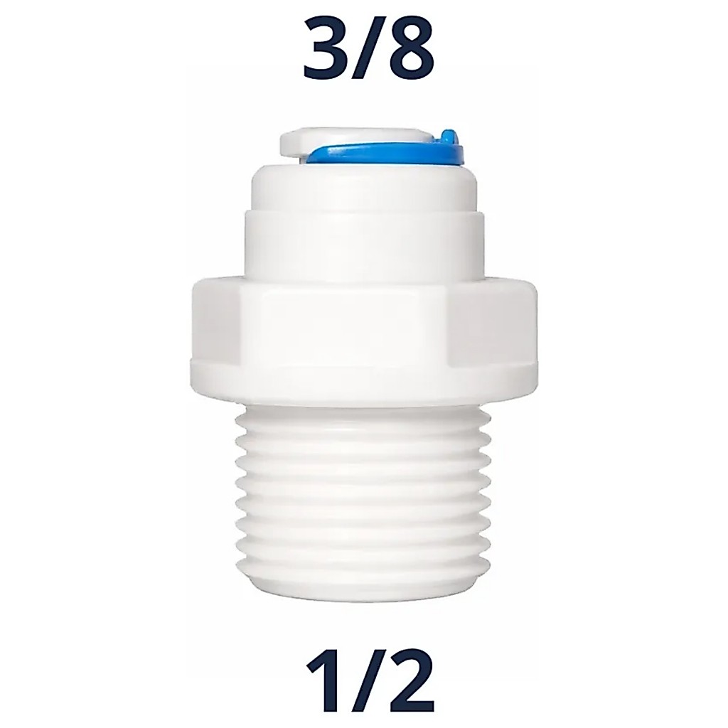 Adaptador Engate Rápido 3/8 x Rosca 1/2 – Filtro de Água, Purificador e Mangueira