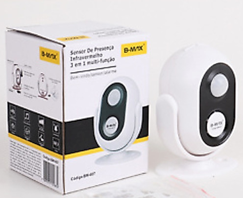 Sensor de Presença Campainha Alarme BM-607 Bivolt