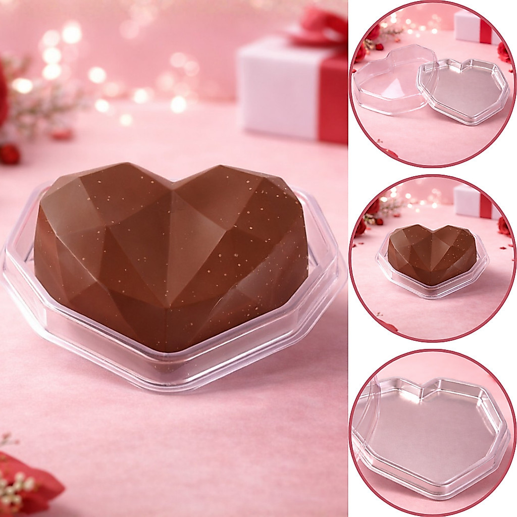 10~30 CAIXA CORAÇÃO LAPIDADO 350G CRISTAL BWB 14075 (BWB MAES NAMORADOS) (CHOCO)