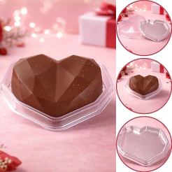 10~30 CAIXA CORAÇÃO LAPIDADO 350G CRISTAL BWB 14075 (BWB MAES NAMORADOS) (CHOCO)