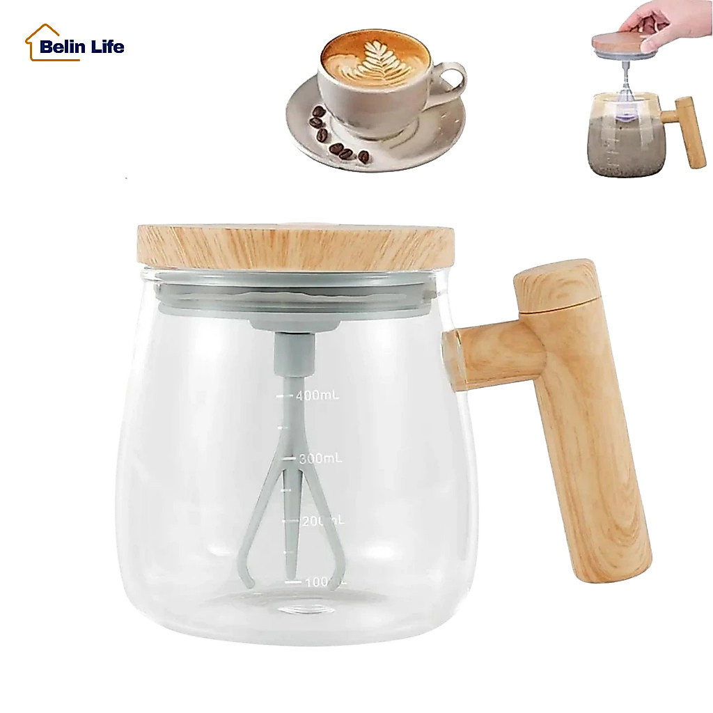 Chaleira Misturadora De Café Automática Agitadora Elétrica Giratória Para Chá Leite e Café — oferta na Shopee