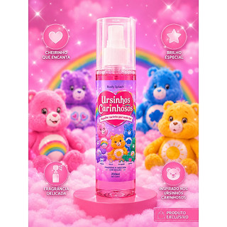 Body Splash Ursinhos Carinhosos 200ml Cheirinho Doce Infantil Hidratante Feminino