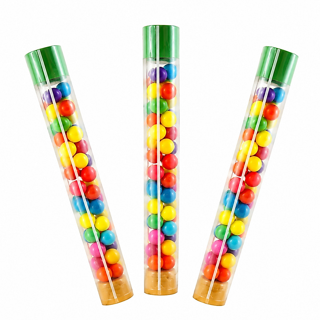 Fumy Confete Tubo de Balinhas Coloridas Com Anel C/50 Unidades — imagem 2 de 2