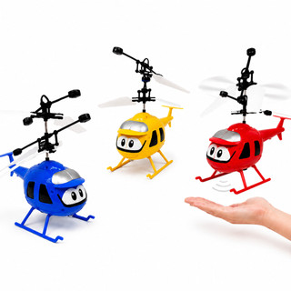 Drone Helicóptero Com Luz e Sensor de Mão USB Recarregável Robo Voador