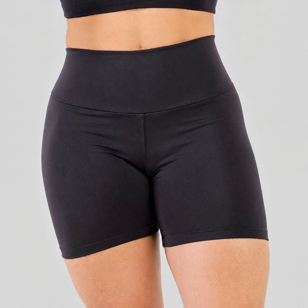 Shorts Fitness Feminino Cintura Alta Academia | Confortável, Não Marca, Secagem Rápida Premium