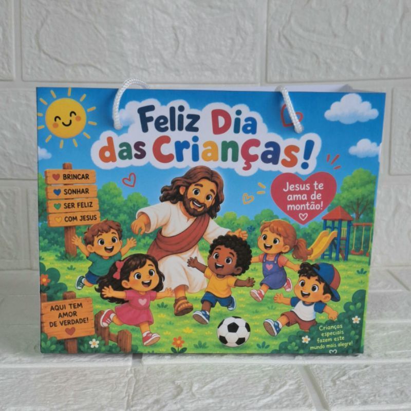 Sacolinha Personalizada Dia das Crianças Lembrancinha Infantil para Festa de aniversário