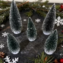 kit com 10 mini arvore neve