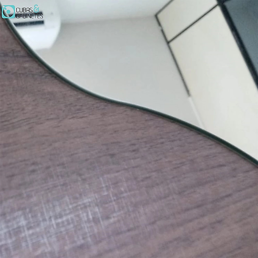 Espelho Grande Decorativo 90 X 60 Lapidado Orgânico Luxo com Suporte · foto 2