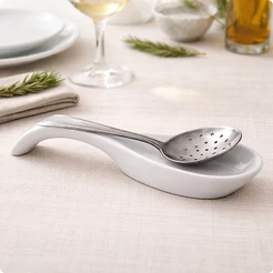 Descanso Para Talher Em Porcelana Branco 16Cm Blanc L'hermitage