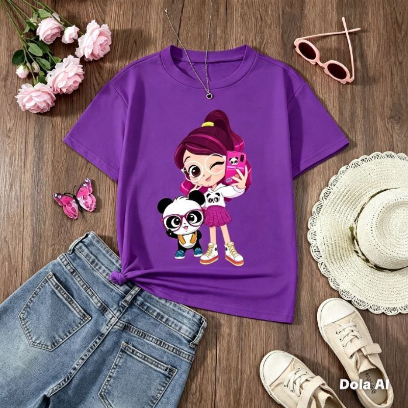 Camisa Luluca com Panda Infantil Camiseta Luluca Blusa Infantil Presente para Fãs da Luluca 1 a 16