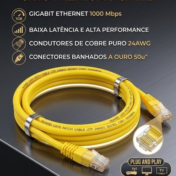 50 unidades cabo de rede cat6 rj11