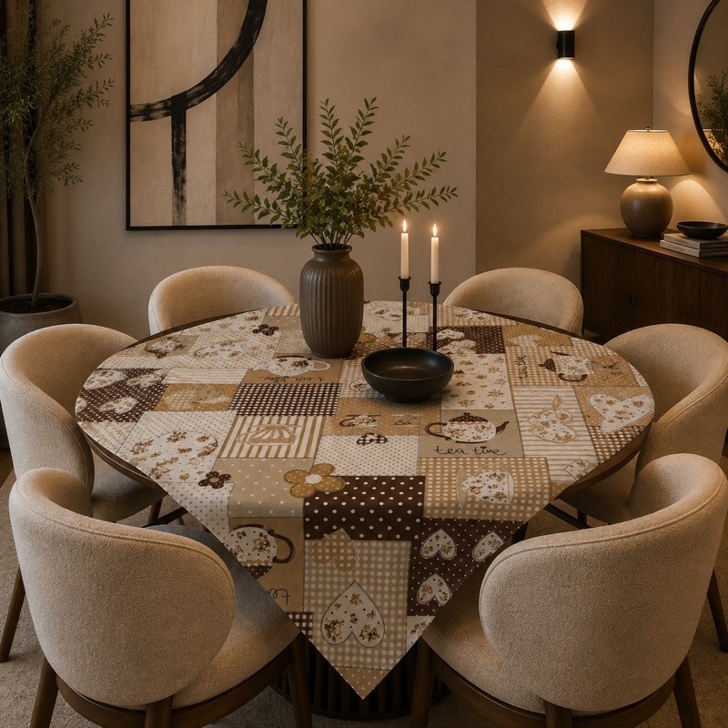 Toalhas Mesa Chá 70x70 Decoração Cozinha — imagem 2 de 2