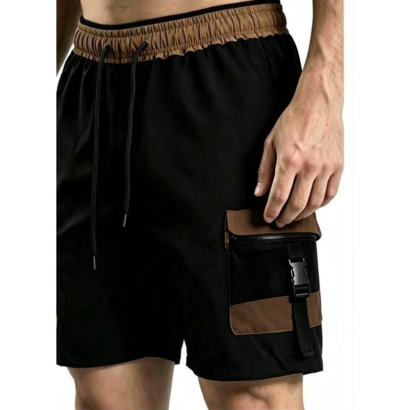 Short Cargo Tactel com elastano masculino com bolso