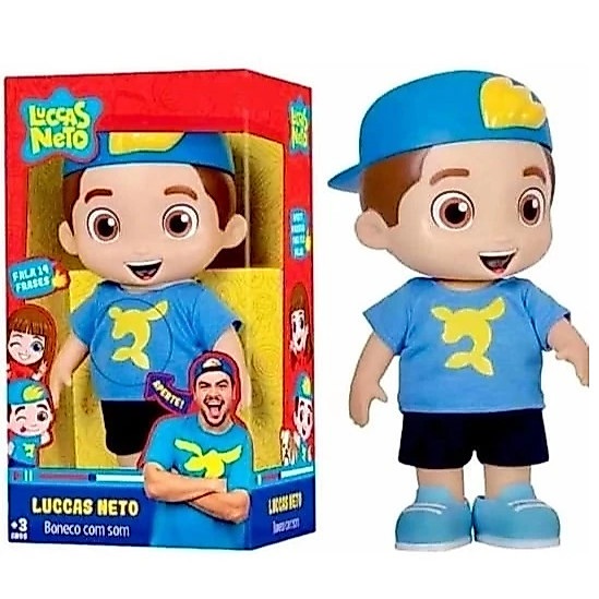 Boneco Lucas Neto Com Som Brinquedo Youtube Linha Falante - Lucas Neto you tube — imagem 2 de 2