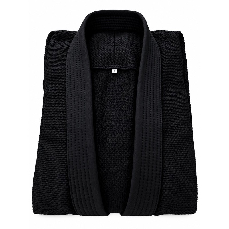 KIMONO JIU -JITSU TRANÇADO FORTE PRETO ADULTO