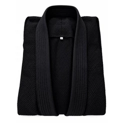 KIMONO JIU -JITSU TRANÇADO FORTE PRETO ADULTO