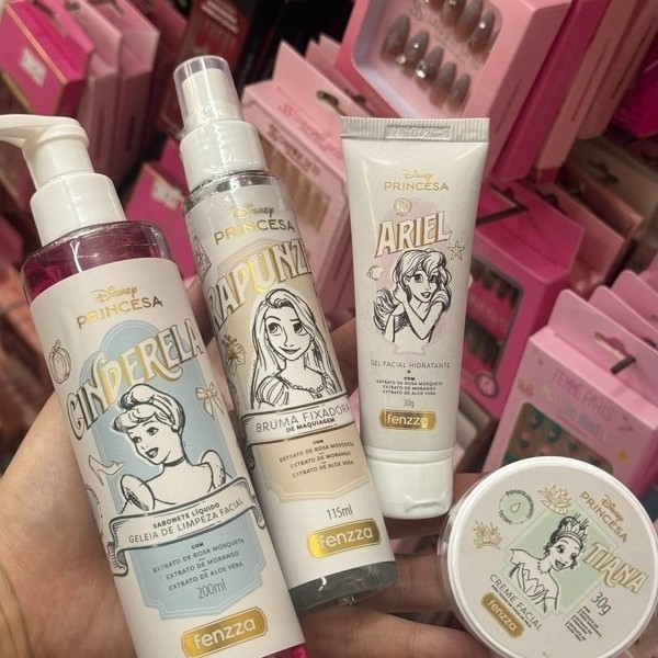 Kit Skincare Dia Das Crianças Princesas Disney Fenzza Completo  –  Cuidados com o Rosto