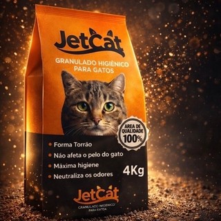 JetCat 4kg Granulado Higiênico para Caixa Sanitária de Gatos