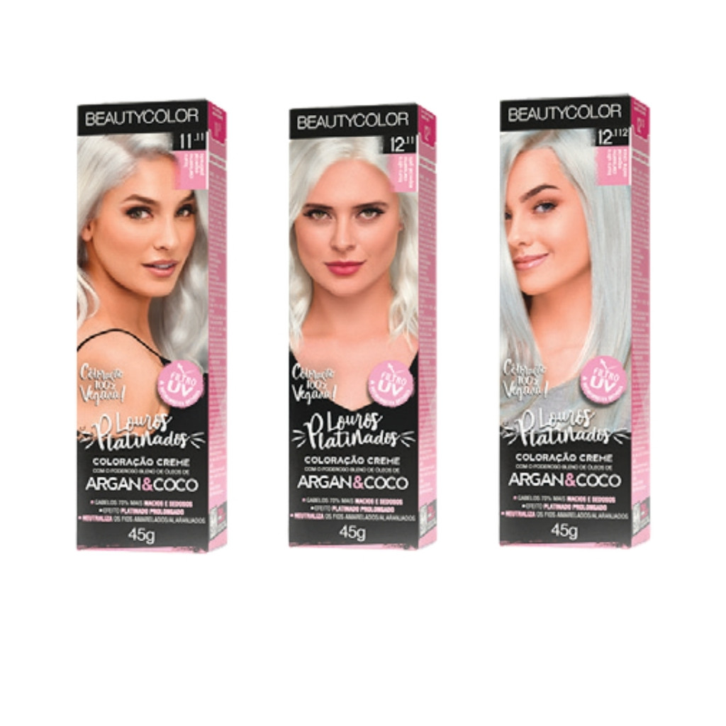 Tinta de Cabelo BeautyColor Loiro Especial 11.11, 12.11 e 12.112 – Cor Intensa e Brilho Intenso