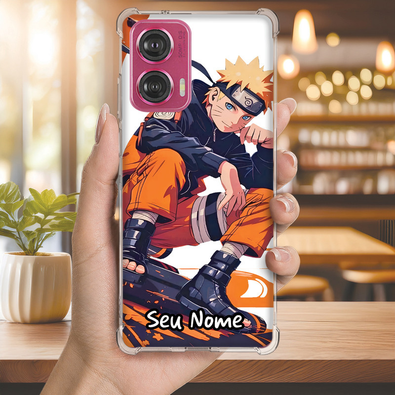Capa Capinha MOTO G8 PLAY G7 POWER G6 E40 E32 E22 E20 E14 E13 Anti-impacto Personalizada anime NARUTO nome (3523)