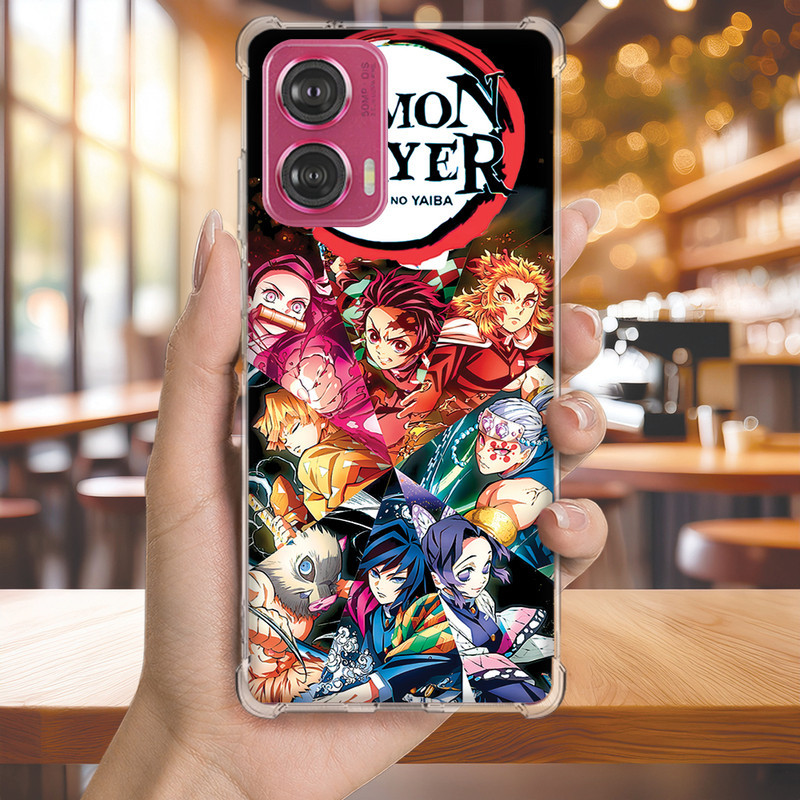 Capa Capinha MOTO G75 G73 G71 G62 G60S G60 G55 G54 G52 G50 G42 Anti-impacto Personalizada anime DEMON slayer (4063)