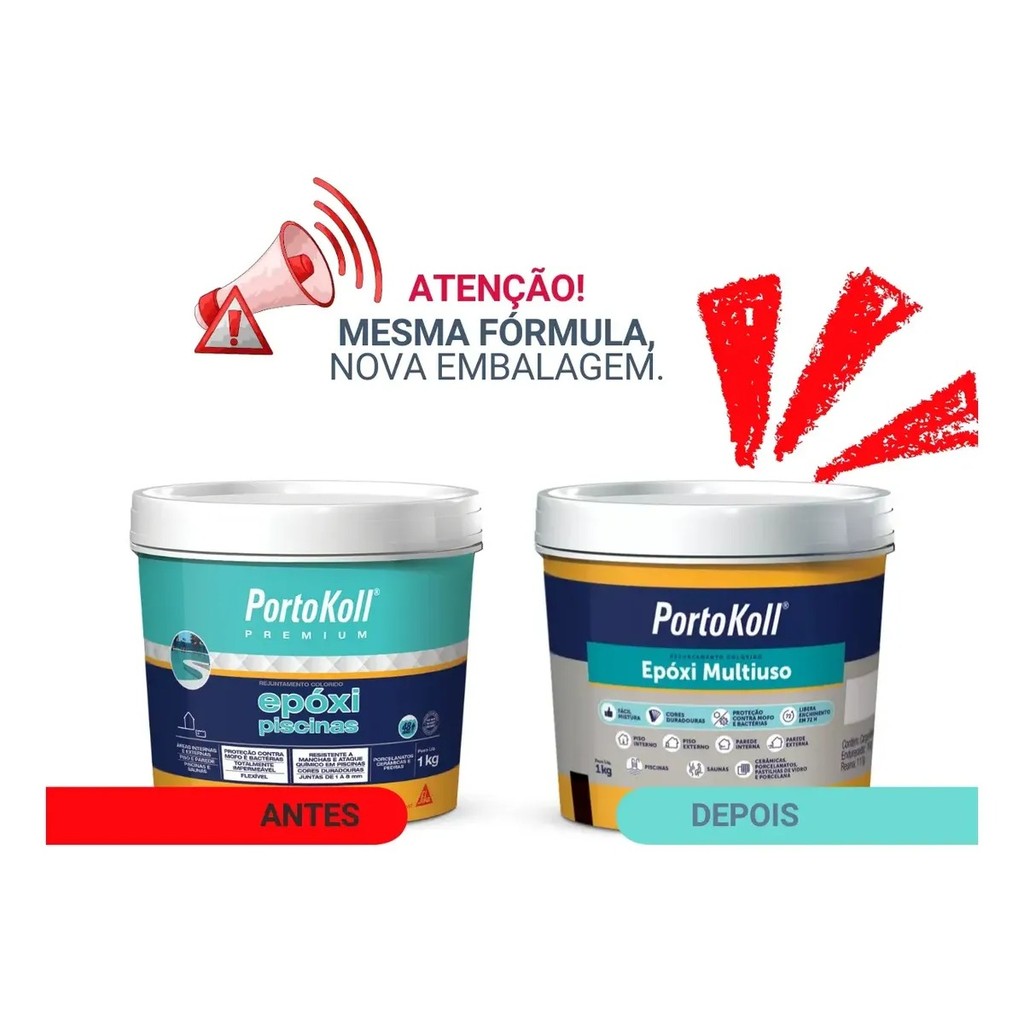 Rejunte Epóxi Piscinas Azul Royal 1 Kg Portokoll