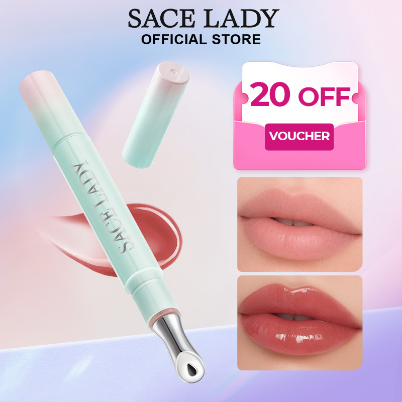 Gloss Labial SACE LADY Gelado com Efeito Vidro toque não pegajoso lábios de vidro