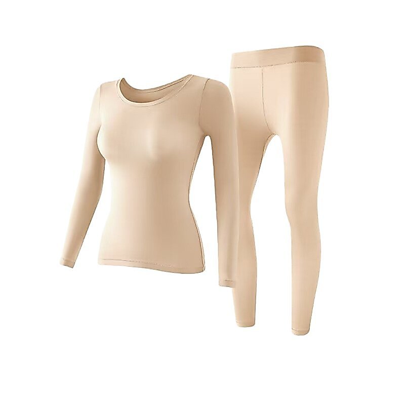 Roupa interior muscular roupa interior térmica feminina Ultra-fino aquecimento roupas de outono calças compridas terno 3