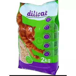 Kit Areia Granulado de Madeira DiliCat – Alta Absorção, Controle de Odor e Sustentável Premium