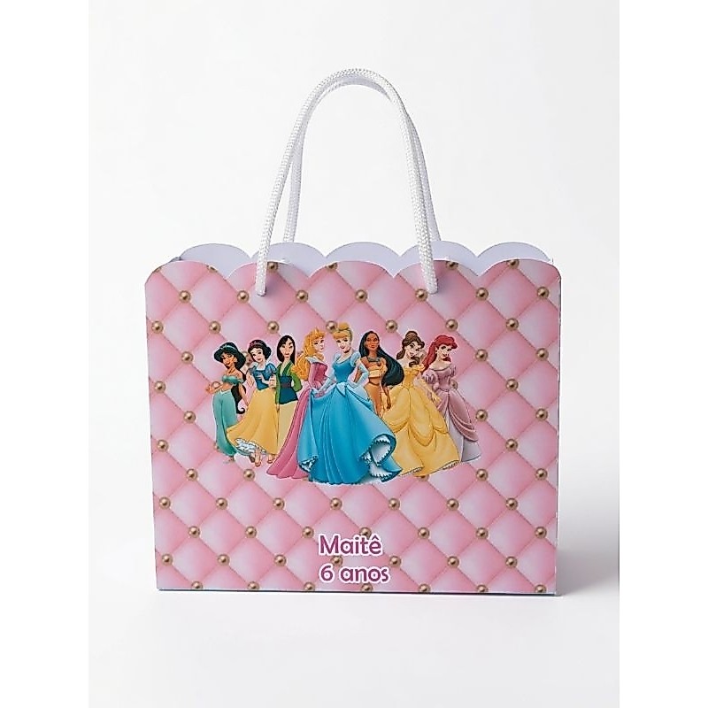 Sacolinha personalizada festa infantil Princesa brinde mimo lembrancinha infantil