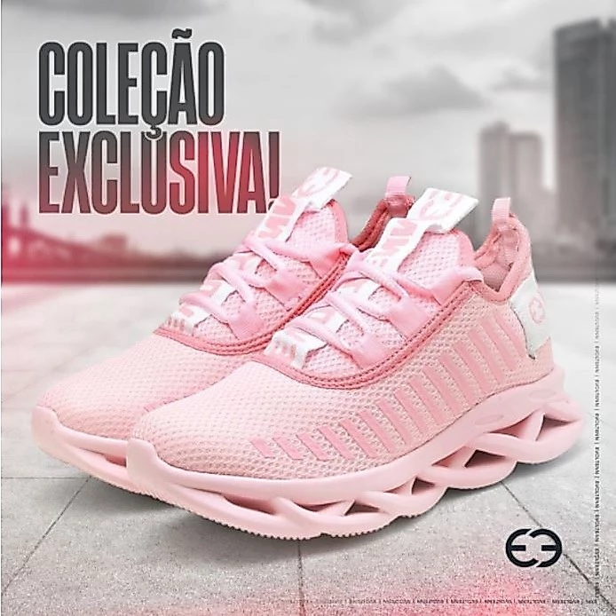 Tênis Para Caminhada Feminino Academia Trança Confortável Leve Novidade — imagem 1