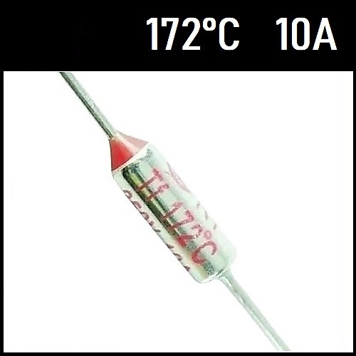 1 Fusível Térmico 10A 172C 172°C 172° 172 Graus 250V Usado em Eletrodomésticos em Geral