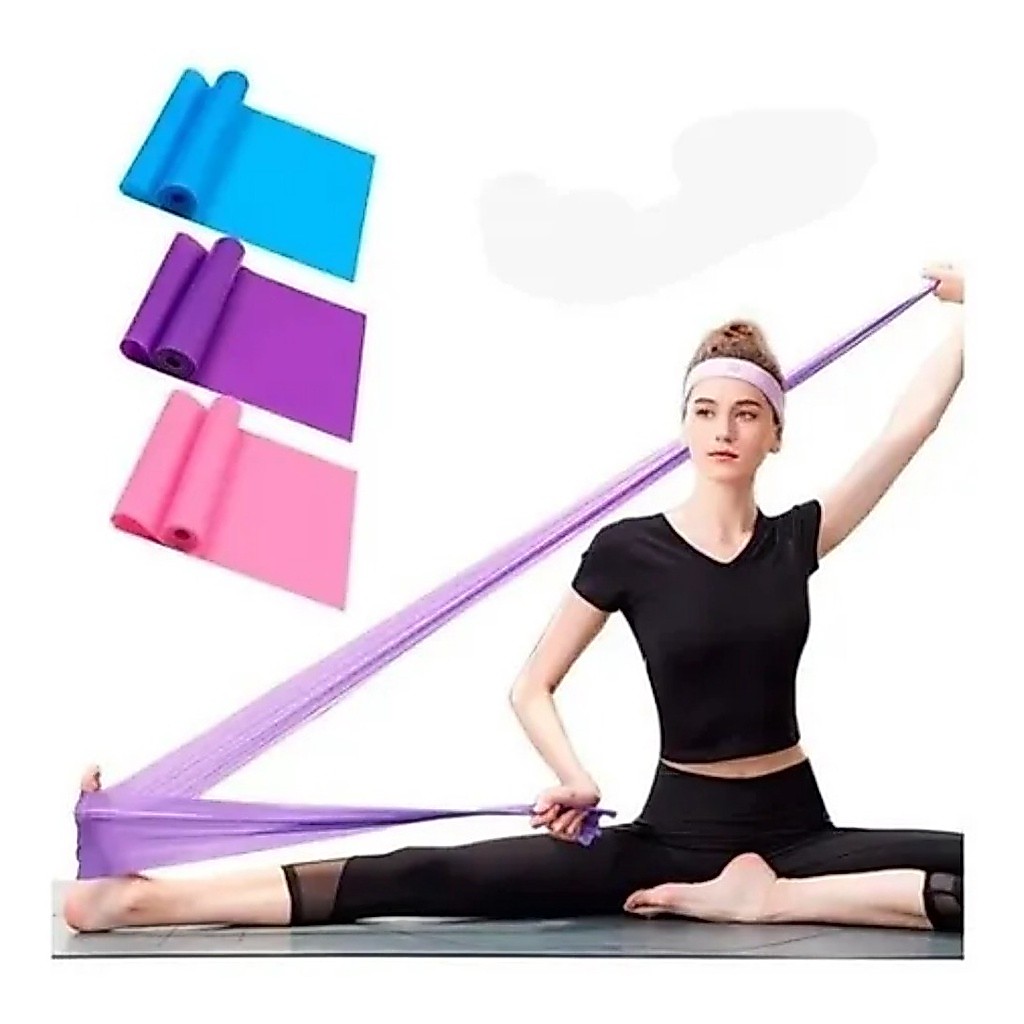 Faixa Elástica Exercício Academia Yoga Alongamento Fisioterapia Pilates Thera Band Musculação