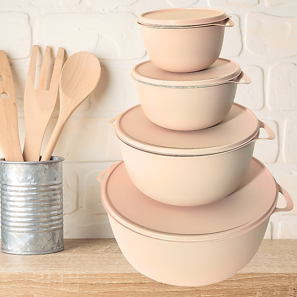 Kit Com 4 Pote Bacia Plástico Hermético Com Tampa Redondo Oferta
