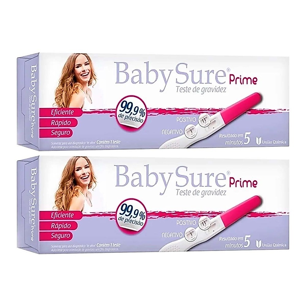 Kit 2 und Baby Sure Caneta Teste Gravidez