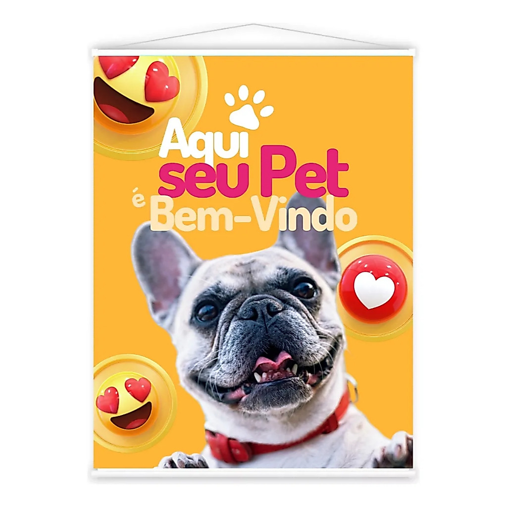 BANNER FAIXA I PET SHOP I AQUI SEU PET É BEM VINDOI 40X60 I ARTE FOFA