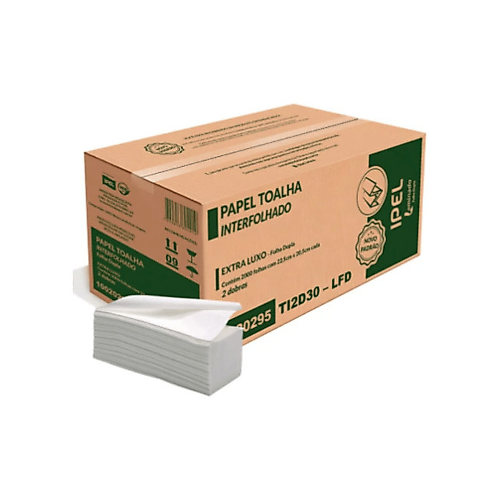 Papel Interfolha Extra Luxo Folha Dupla C/ 2000 Indaial