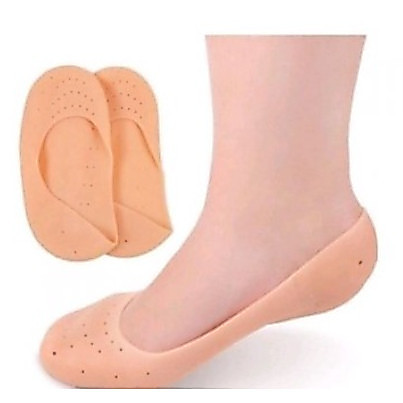 2 Pares Meia Silicone Hidratante Pé Calcanhar Antiderrapante Aumento pes Protetor Silicone Pe Sapato Par -Buscabuscabr