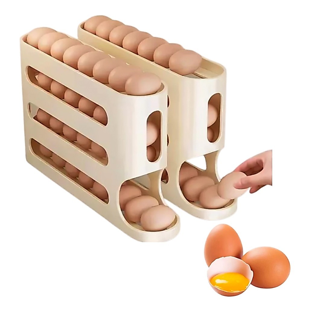 Porta Ovos Organizador Bandeja Geladeira Dispenser 4 Andares