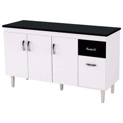 Balcão De Pia Gabriela 150 Cm personalização na cor Branco Flex - Ajl