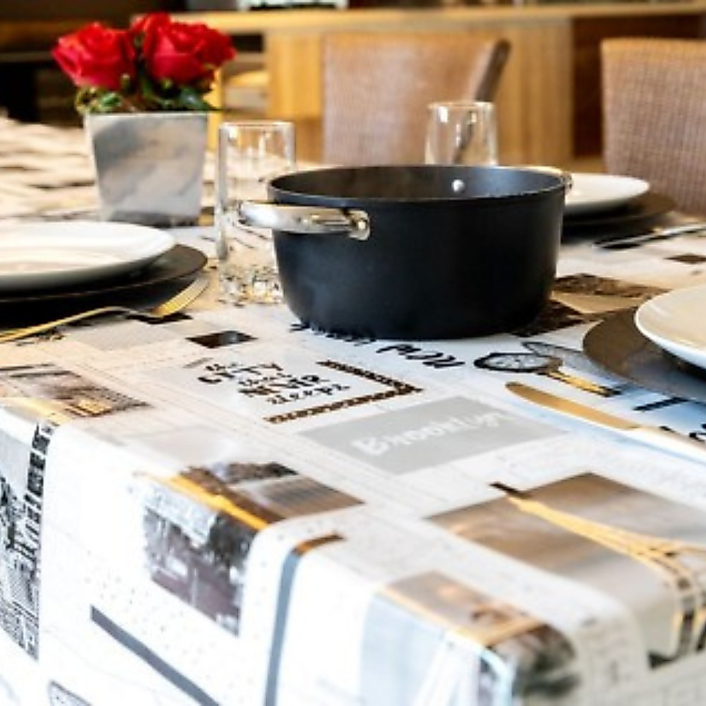 Toalha de Mesa Plástico Térmica Impermeável Premium para Mesa de 4 Lugares,6 Lugares, 8 Lugares e 10 lugares
