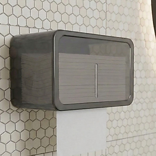 Toalheiro Dispenser Organizador de Papel Interfolhas Fixação Sem Furos Prática Fita Dupla Face