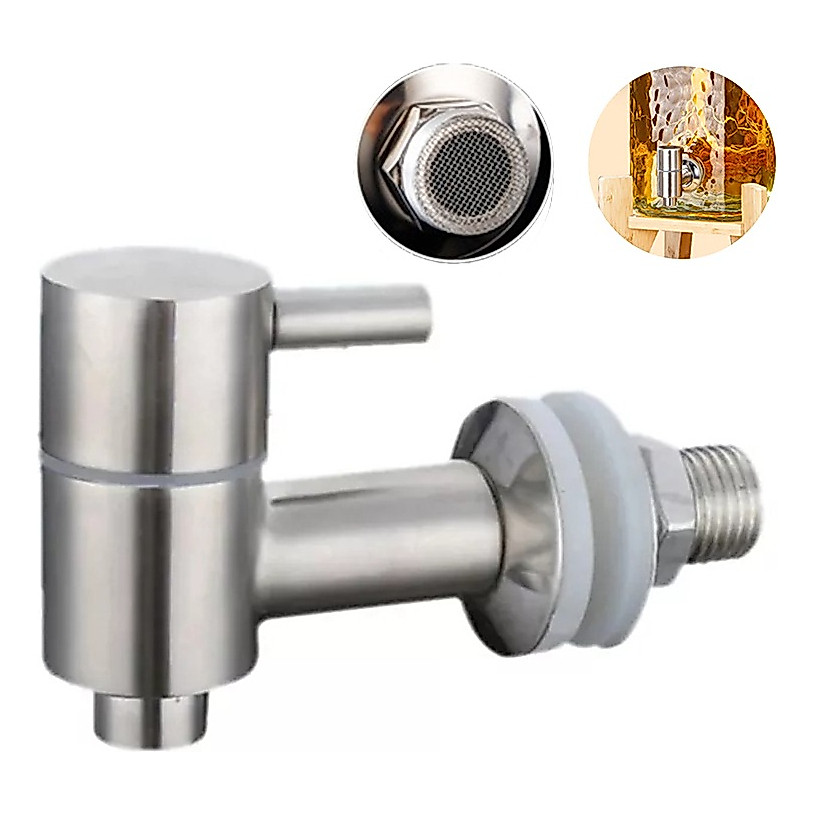 Torneira Luxuosa De Aço Inoxidável Prateado Para Filtro Barro Bebedouro Durável