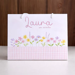 Sacolinha Personalizada Jardim Rosa - Pegue e Monte