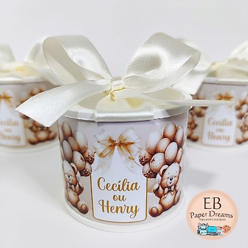 Tubolatas Personalizadas 5x6cm- CHÁ REVELAÇÃO URSINHO Baloeiro-Lembrancinhas/Maternidade/Chá de BEBÊ