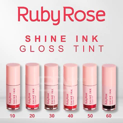 Lançamento Maquiagem Gloss Tint Shine Ink Linha Rosa - RUBY ROSE