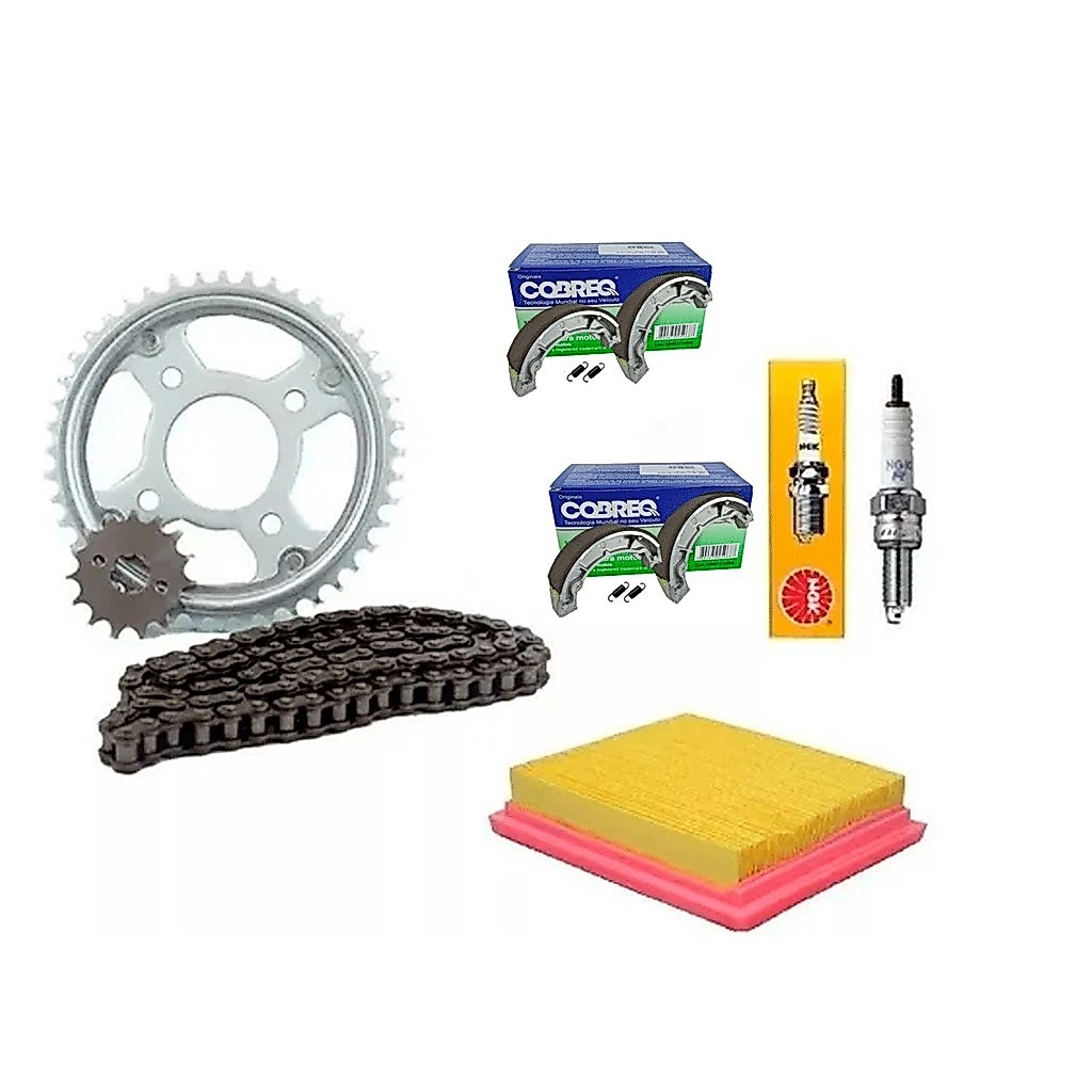 Kit  Relação COFAP freios/filtro Ar/vela FAN 125 2009/17