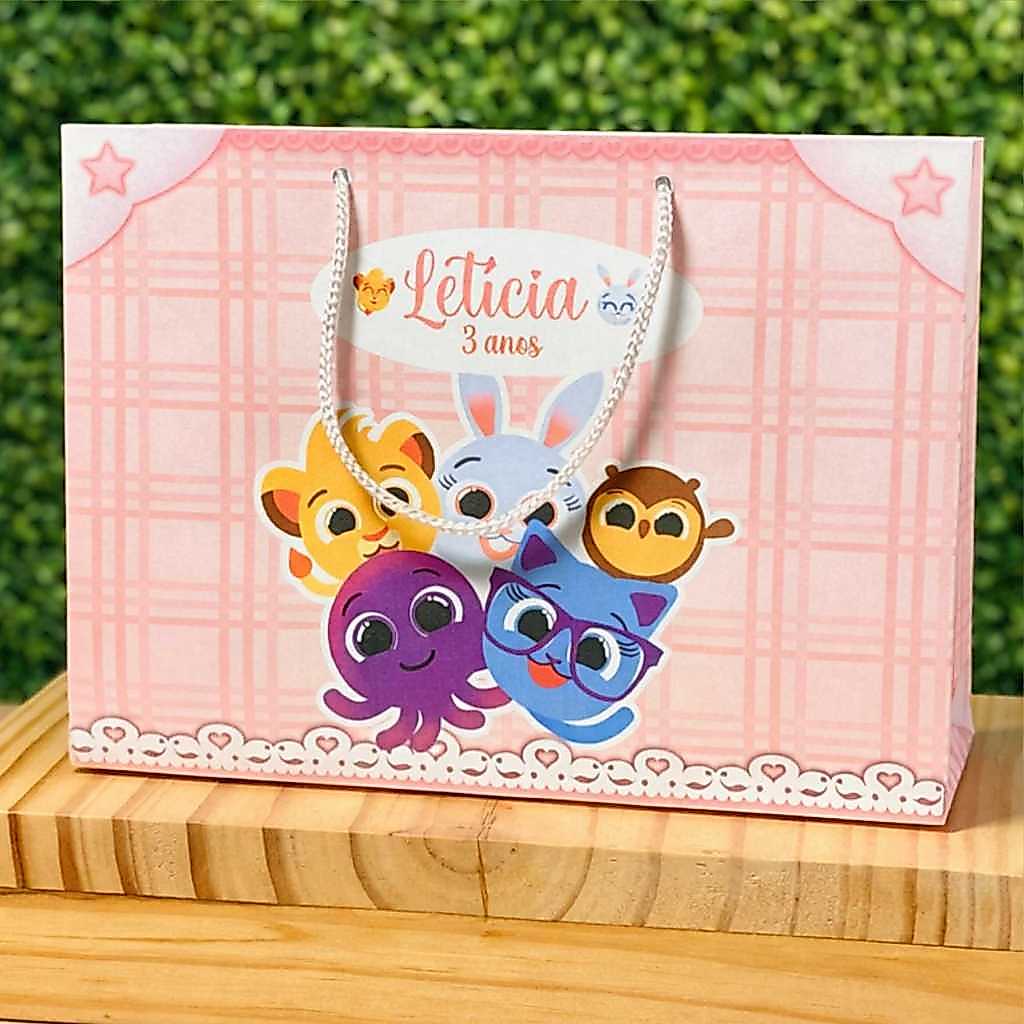 10 SacolinhaS BOLOFOFOS ROSA para Aniversário | Personalizada | Lembrancinha | Pegue e Monte