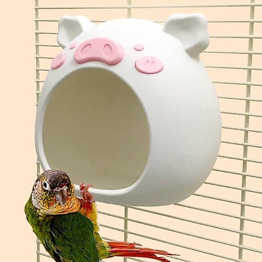 Ninho De Criação De Pássaros , Casa De Hamster Suspensa De Plástico Em Forma De Porco , Habitat De Animais De Estimação