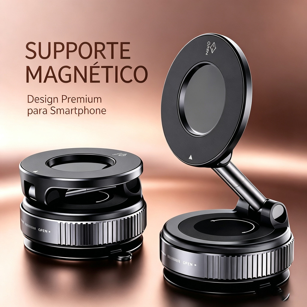 360 °Suporte Magnético Forte Para Telefone Carro Design Dobrável Vácuo Ajustável/Mesa/Uso Universal